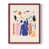Red Single Picture Framed