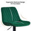 Apoch Waffle Velvet Height Adjustable Bar Stool 360 Swivel with Footrest Counter Stool-2010243416