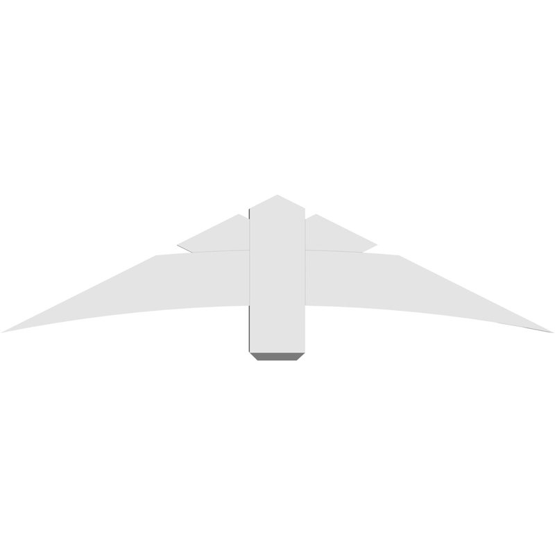 Support de pignon Alberta Alberta, H 15 po x l 60 po (pas: 6/12), P 4 po x F 6 po, PVC