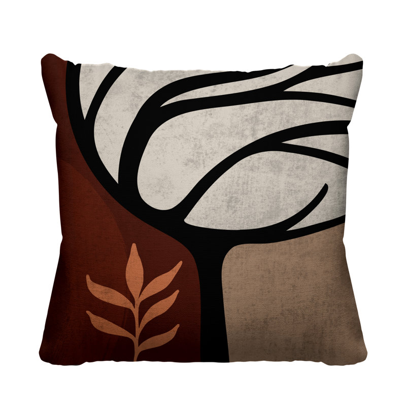 Housse de coussin d'extérieur carré Winston, 17 po x 17 po, Brun, Carré