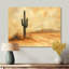 Minimalisme, Cactus dans le désert, vent I - Cactus en métal, art mural pour le salon-612846317