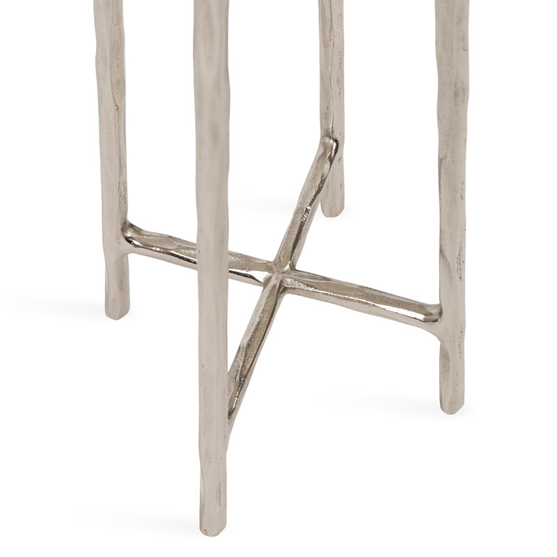 Table carrée en verre Julielle, Argent