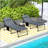 2 Piece Folding Chaise Lounge With 5-Level Reclining Back-2005291278
