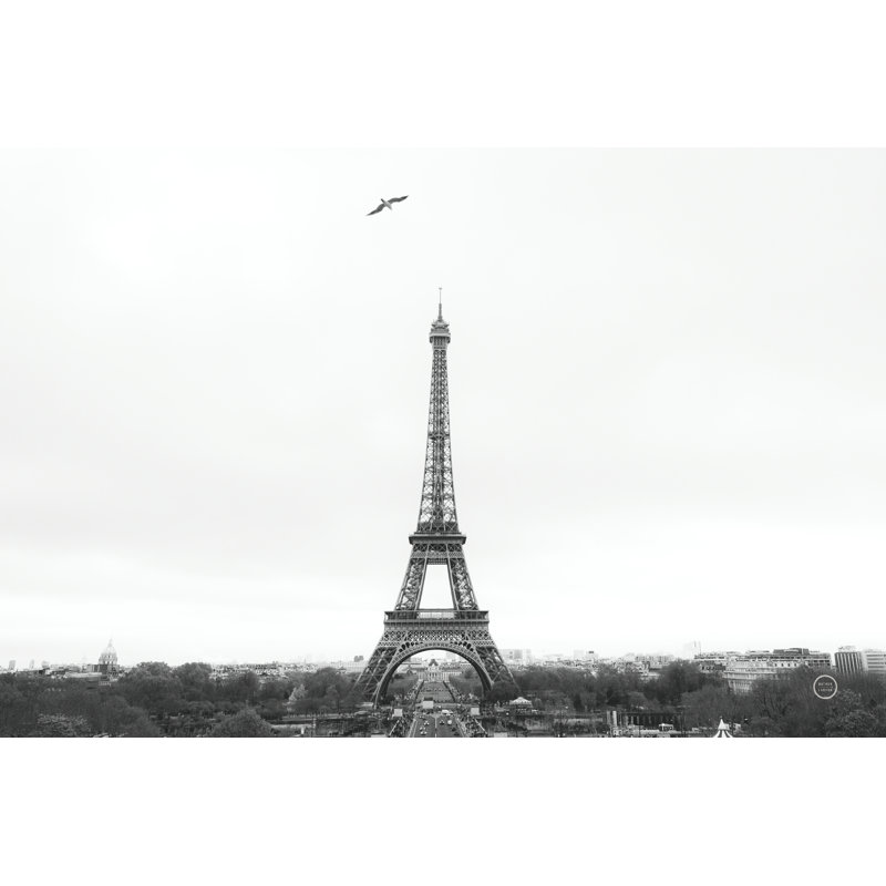 Une vue d'oiseaux de Paris I, H 12 po x l 18 po x P 1,25 po, Non, Toile tendue
