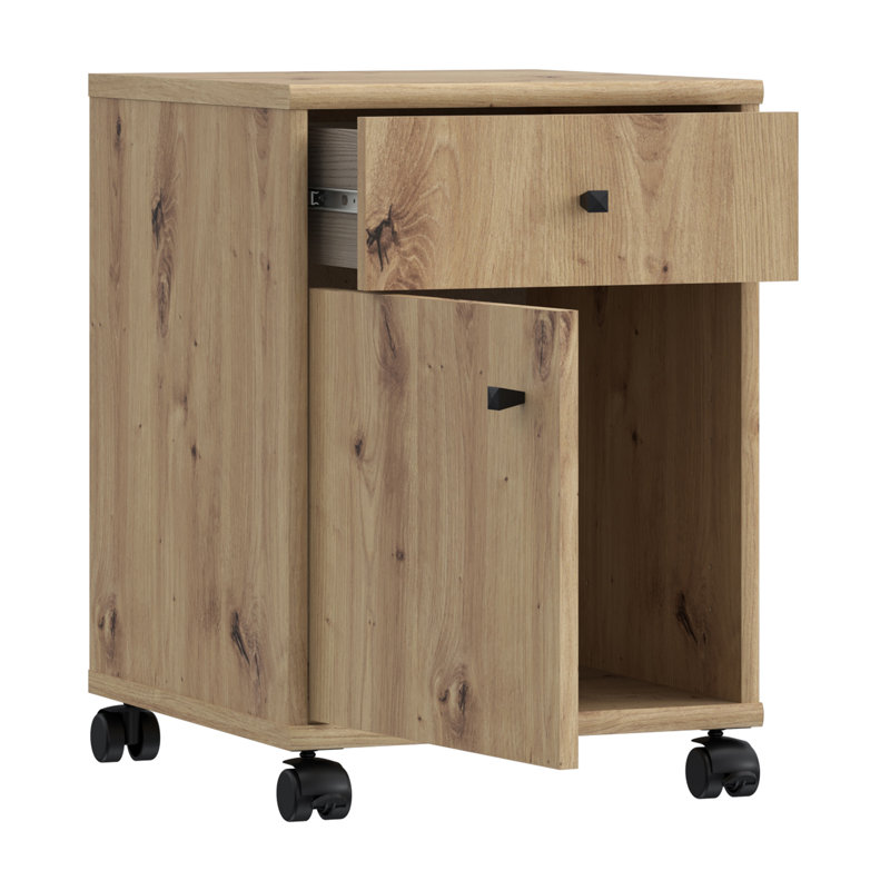 Tempra2 38.6 cm W 1 -Drawer Filing Cabinet, Brown