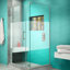 Cabine de douche à charnière sans cadre 29,5 "x 72" avec technologie Clear Max Unidoor Plus-1684537740