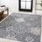 Jarien Modern All-Over Floral Navy/Gray Indoor/Outdoor Rug-69806772