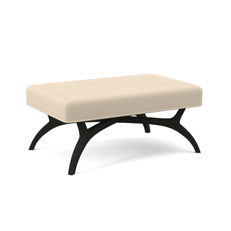 Banc rembourré Ansel, Espresso, Filigrane ivoire