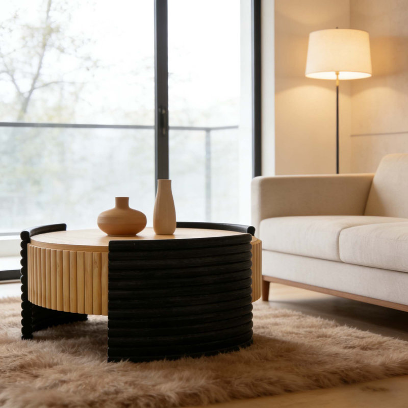 Table basse 31,50 "Modern, Marron foncé, Bois