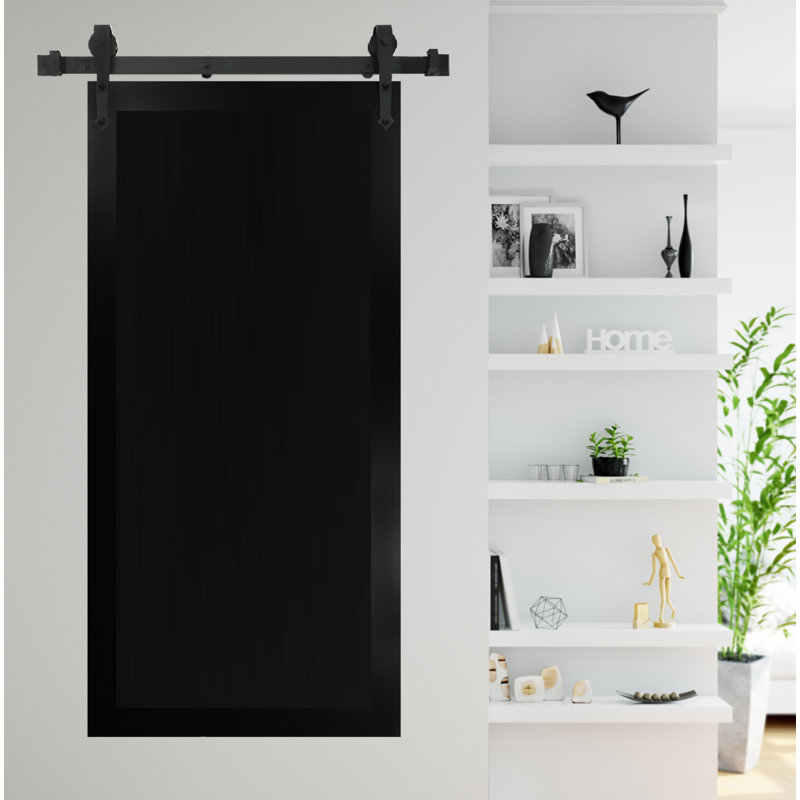 Tableau noir mural patiné, H 65 po x l 30 po, Noir satiné