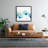 Blue Abstract Flowers Canvas | Dotted Paint Splash Decor
