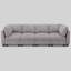 Grand canapé, canapé-lit modulaire rembourré en velours givré d'une profondeur de siège de 35 pouces avec housse de coussin amovible-900001378