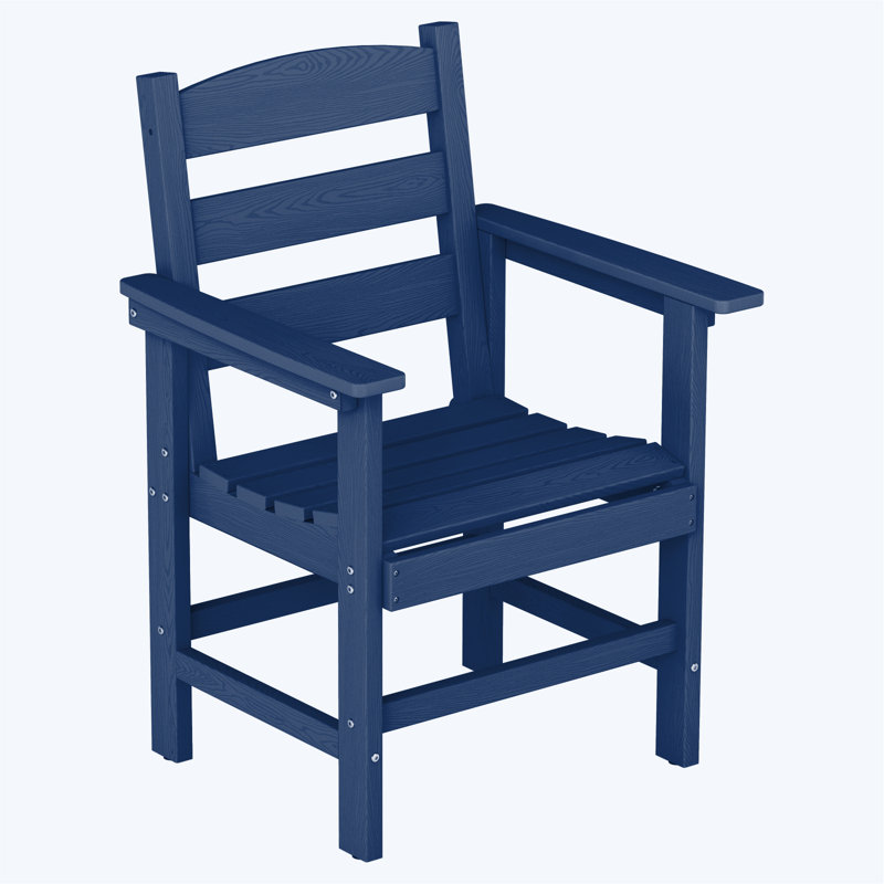 Ensemble de 2 chaises de patio pour l'extérieur Hdpe, Marine