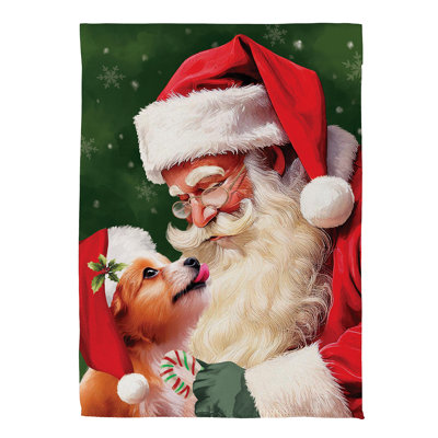 Drapeau du père Noël en suède olive
