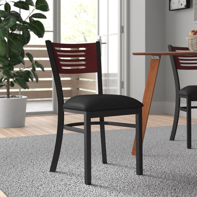 Prompton 19.5'' H Upholstered Side Chair, Black, 2