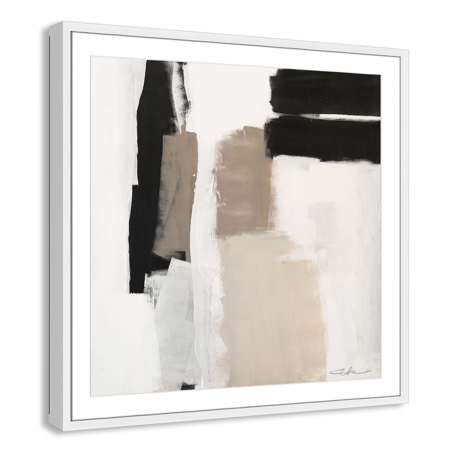 Earth Scapes II-A Print by Casa Fine Arts, White Box Framed, 32" H x 32" W x 0.75" D