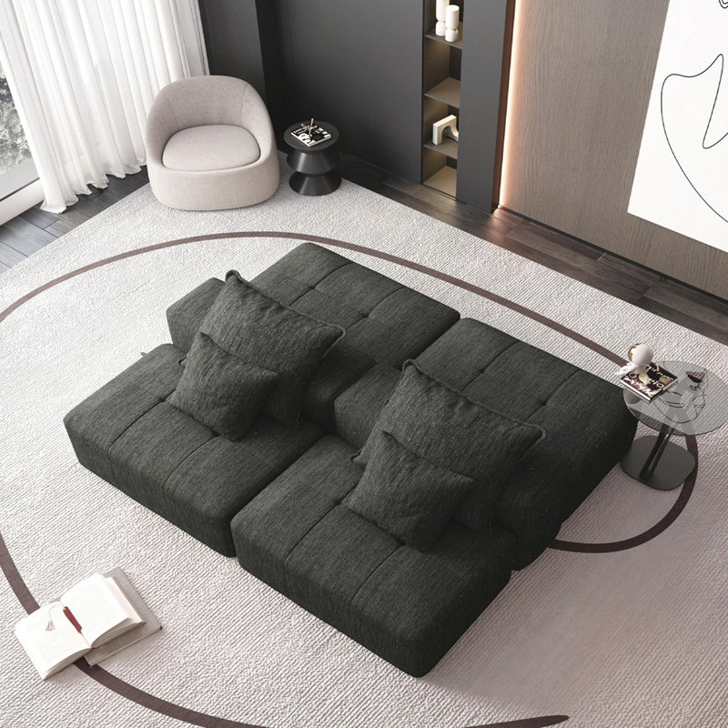 Canapé modulaire surdimensionné Boneless, Noir