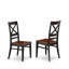 L'ensemble de table de cuisine 3 pièces pour petits espaces comprend une table de salle à manger ronde avec Dropleaf et des tablettes et 2 chaises en bois massif, noir et cerise-106903244-106903247-109867205