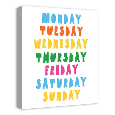 « days of the week », art sur toile Mahurin