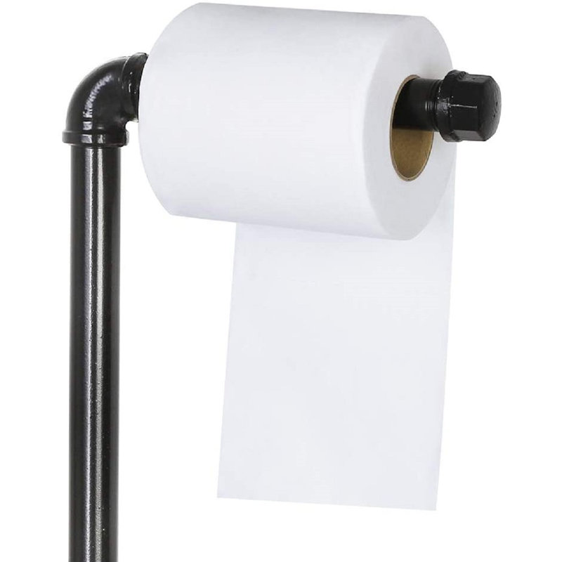 Porte-papier hygiénique sur pied avec porte-rouleau
