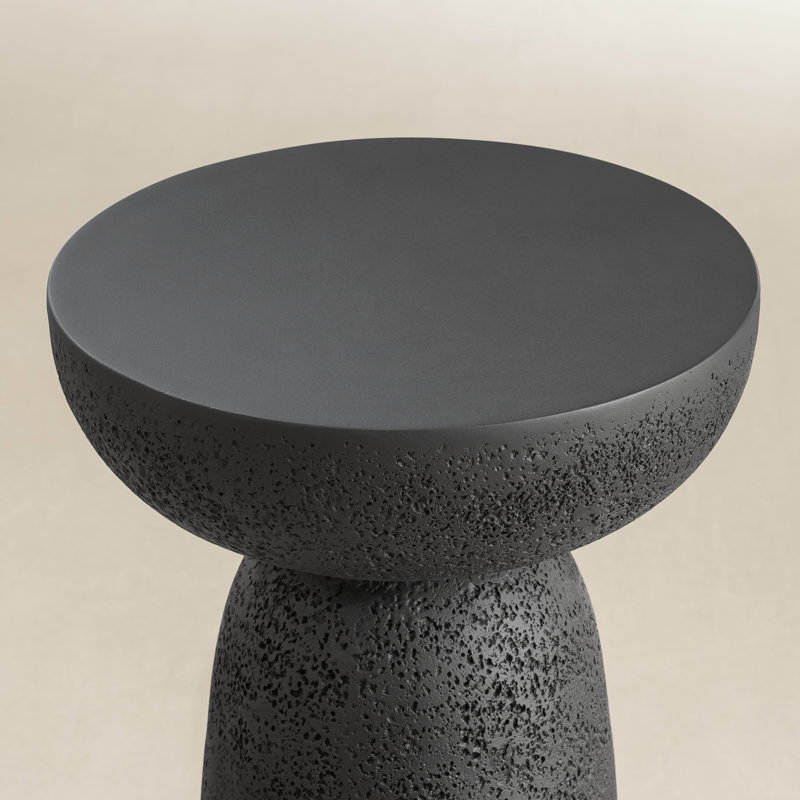 Table d'appoint Sleek Cylinder, Noir