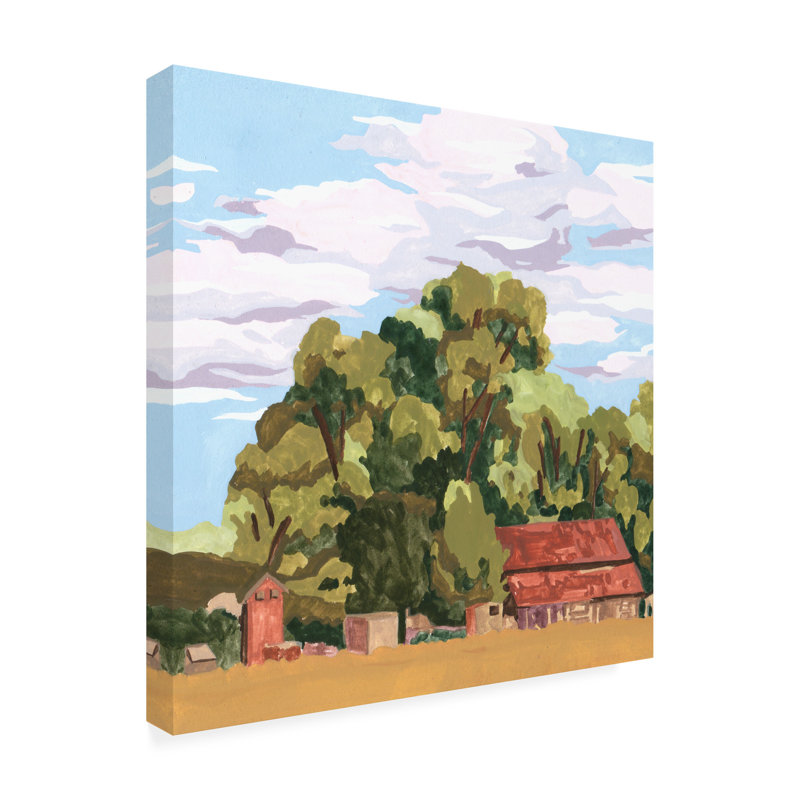 «House In Village II» sur toile, H 14 po x l 14 po