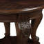Table basse ovale en bois de 42 po pour le salon, table basse en bois massif à 2 niveaux avec tablette de rangement ouverte, cerisier facile à assembler-886362773-886362761