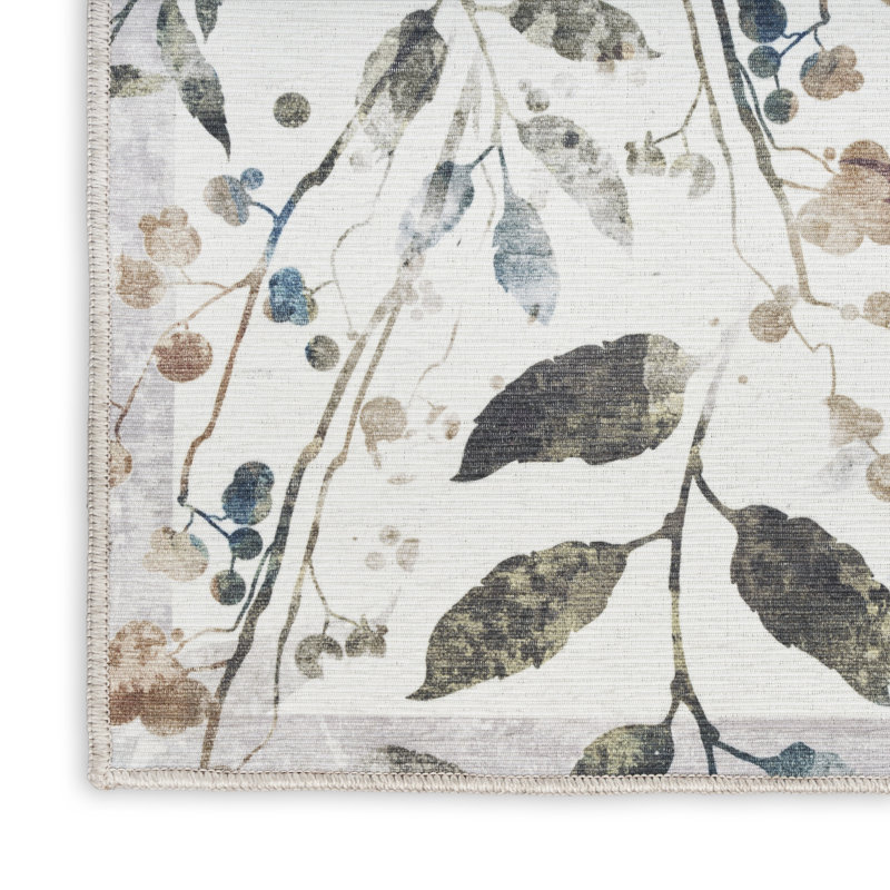 Tapis en polypropylène lavable à la machine avec envers antidérapant Antavia, Rectangulaire 2 pi x 3 pi