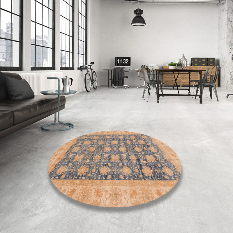 Tapis multicolore à motif abstrait Adamek, Rond 5 pi