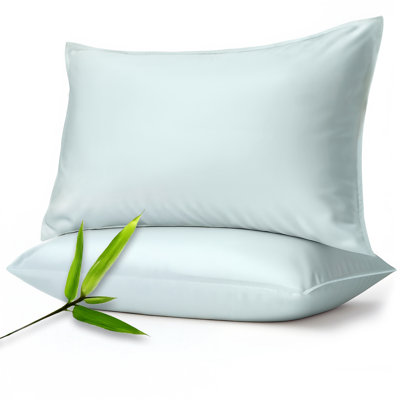 100% Viscose from Bamboo Pillowcases Only, 300 Thread Count, Hidden Zipper, Cooling Breathable, Bedding Pillow Covers for Hot Sleepers - Gift-Ready Packaging, PACK OF 2 (Coastal Blue)
