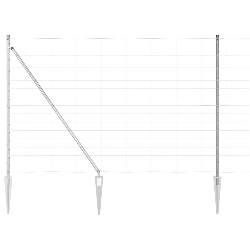 Vidaxl Field Fence Galvanized Steel, 160cm H x 5000cm W
