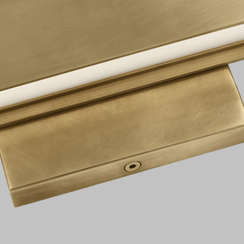 Bau 1 - Light LED Bath Bar, Natural Brass