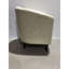 Fauteuil d'appoint demi-tonneau en similicuir avec repose-pieds