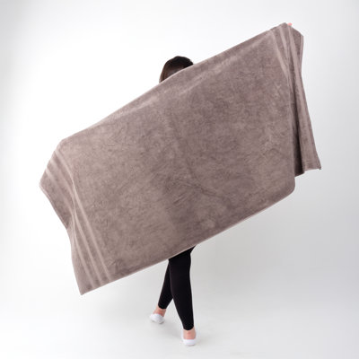 SOFE H&L | OLEA Luxury Turkish Cotton Set of 1 Jumbo Bath Towel Navy | Soft, Plush, and Hotel Quality