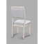 Mobilier de salle à manger en bois massif avec 2 chaises blanches et gris clair