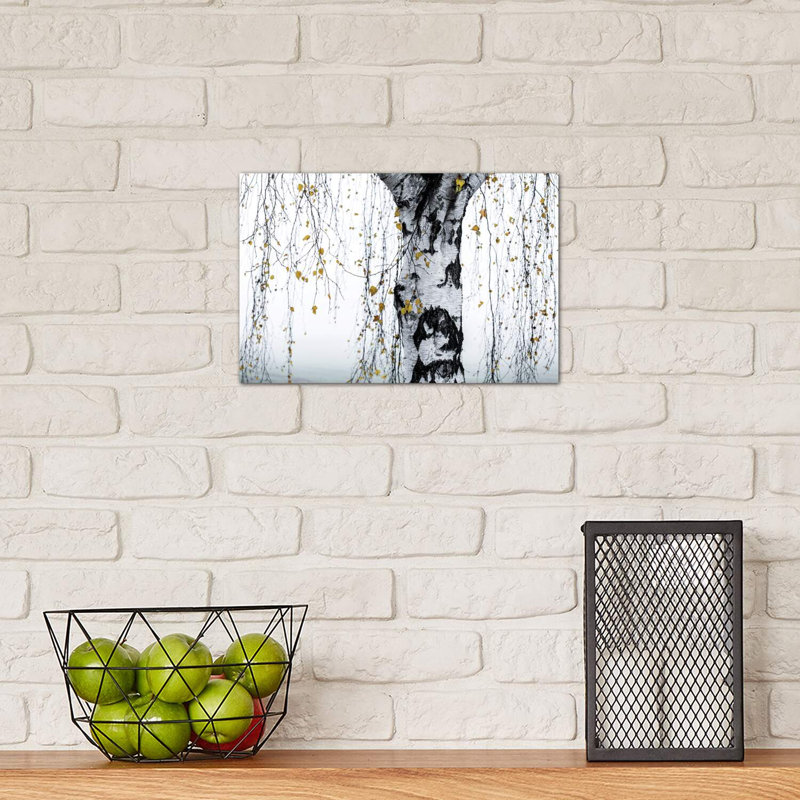 Birch Tree I by Mareike Böhmer - Wrapped Canvas Print, 20.32cm H x 30.48cm W x 1.91cm D