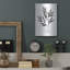 Art mural en métal luxueux, "Reduction Leaf Stem" par Rachel Nieman, 12 x 16 po