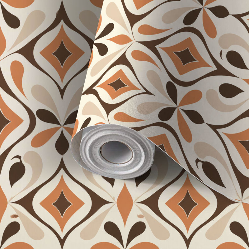 Papier peint adhésif Mid Mid Century, L 117,6 po x l 22,8 po