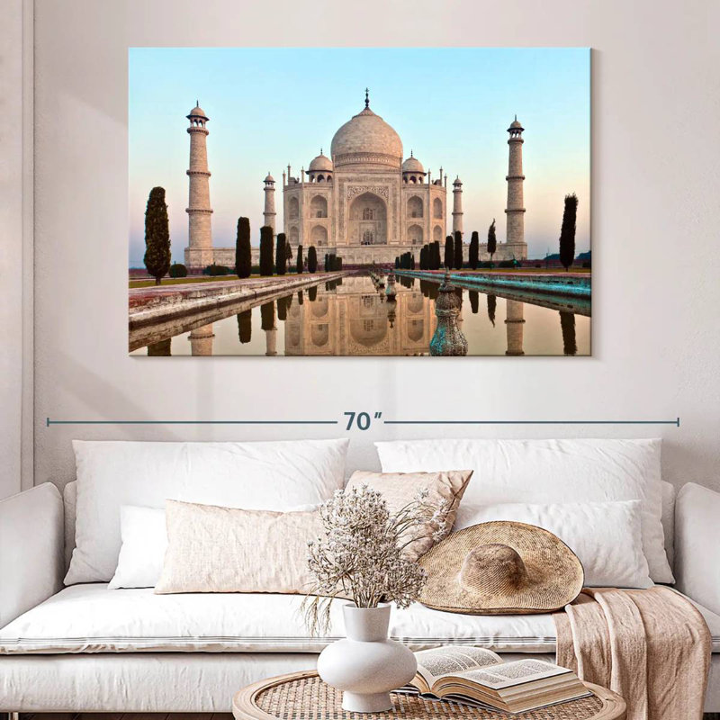 Ravi Taj Mahal au coucher du soleil, H 34 po x l 51 po