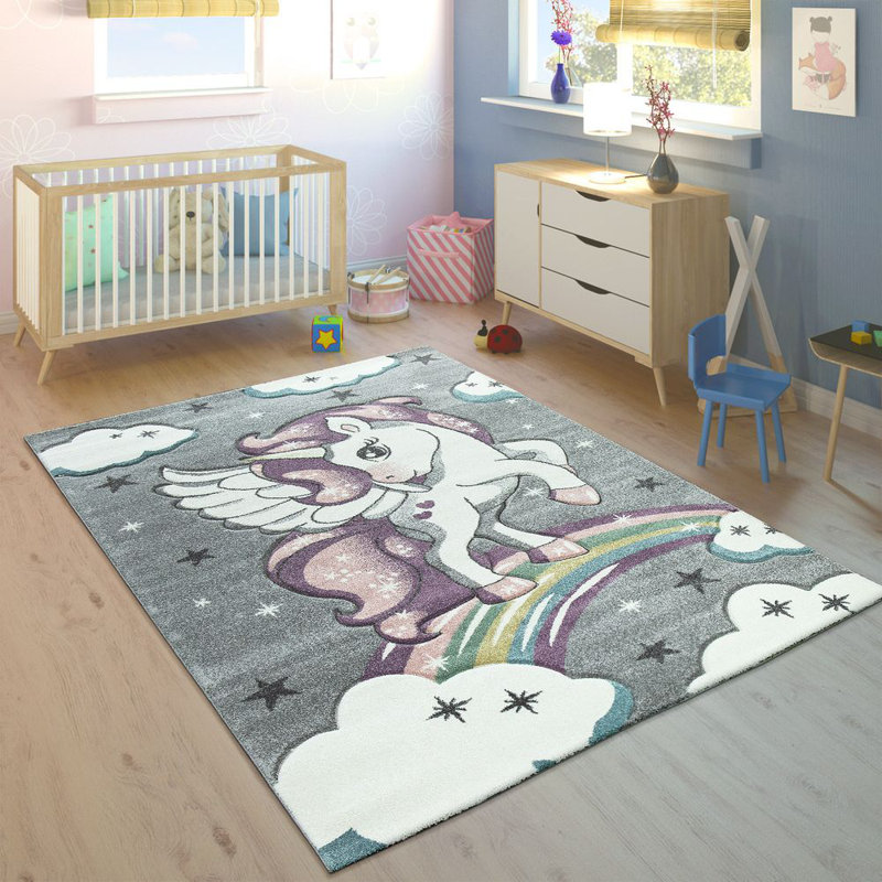 Florine Shag Grey Rug, Rectangle 160 x 230cm