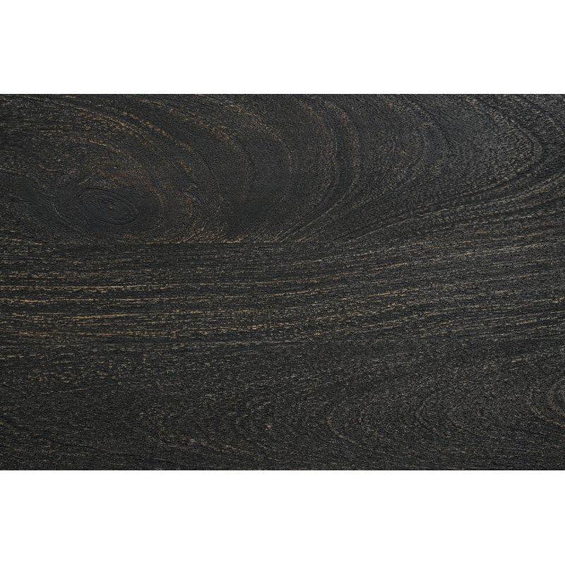 Console rectangulaire Henderson en bois massif noir, 162,5 cm (64 po)., Noir