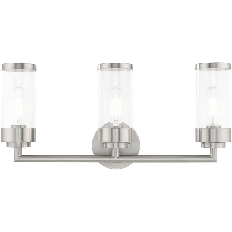 Éclairage pour meuble-lavabo 3 lumières Beetner, Nickel brossé