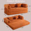 Canapé-lit convertible avec coussin cylindrique, matelas pliable en velours côtelé pour petits espaces, structure de forme fixe, salon et chambre à coucher-399570767