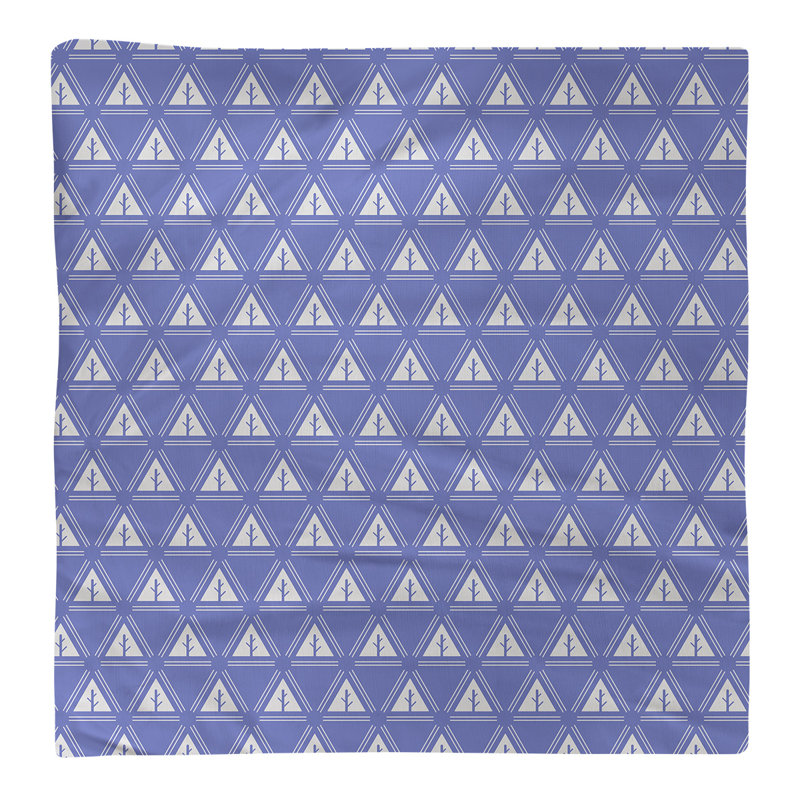 Serviette de coton à arbre minimaliste deux couleurs Barbra, H 0,1 po x l 22 po x P 22 po, Bleu / Blanc, Sergé de coton