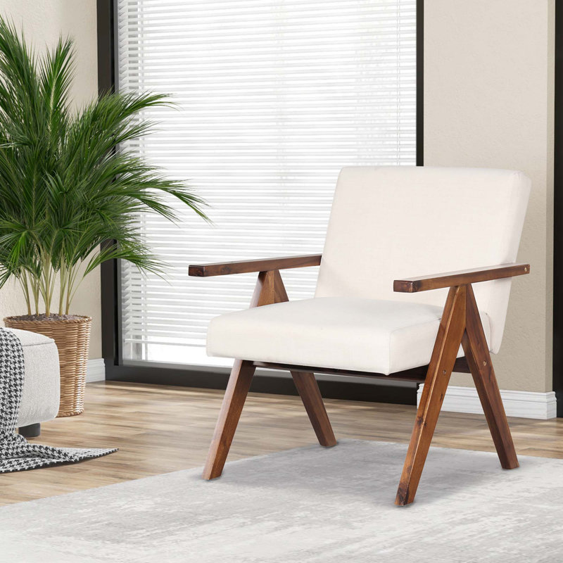 Fauteuil de 27 po de large Kiraz, Lin beige