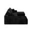 Canapé modulaire de 108 po avec repose-pieds, canapé en U pour salon, appartement, sans assemblage requis, noir-1055517201