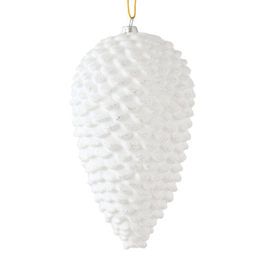 Matte Glitter Pinecone Christmas Ornament