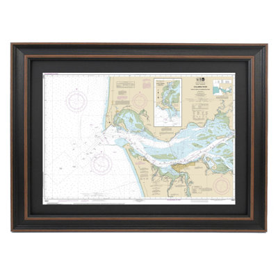 Columbia River, Pacific Ocean To Harrington Point | Nautical Chart | Framed Print