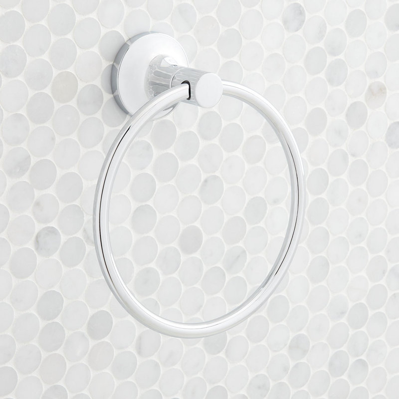 Lentz 6-1/2" Wall Mounted Towel Ring, Chrome