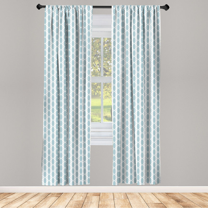 60S Living Room Semi-Sheer Rod Pocket Curtain Panels, 28" x 63"